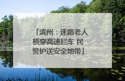 滨州：迷路老人横穿高速拦车 民警护送安全地带