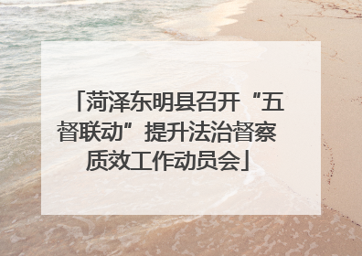 菏泽东明县召开“五督联动”提升法治督察质效工作动员会
