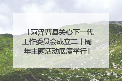 菏泽曹县关心下一代工作委员会成立二十周年主题活动展演举行