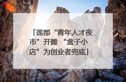 莲都“青年人才夜市”开摊 “盒子小店”为创业者兜底