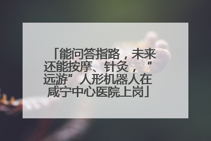 能问答指路，未来还能按摩、针灸，“远游”人形机器人在咸宁中心医院上岗