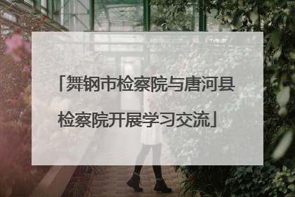 舞钢市检察院与唐河县检察院开展学习交流