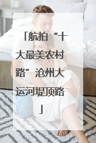 航拍“十大最美农村路”沧州大运河堤顶路