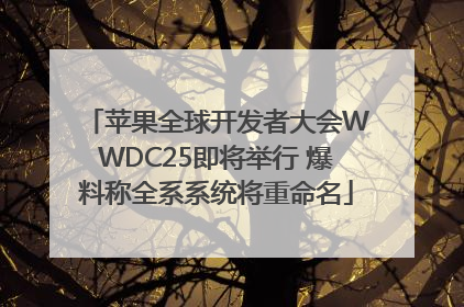 苹果全球开发者大会WWDC25即将举行 爆料称全系系统将重命名