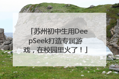 苏州初中生用DeepSeek打造专属游戏，在校园里火了！
