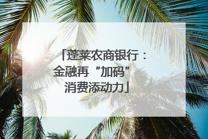 蓬莱农商银行：金融再“加码” 消费添动力