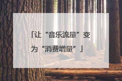 让“音乐流量”变为“消费增量”