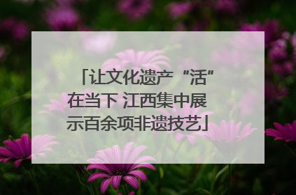 让文化遗产“活”在当下 江西集中展示百余项非遗技艺