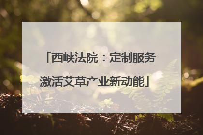 西峡法院：定制服务激活艾草产业新动能
