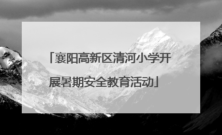 襄阳高新区清河小学开展暑期安全教育活动