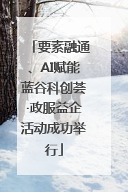 要素融通、AI赋能蓝谷科创荟·政服益企活动成功举行