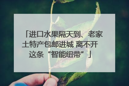 进口水果隔天到、老家土特产包邮进城 离不开这条“智能纽带”