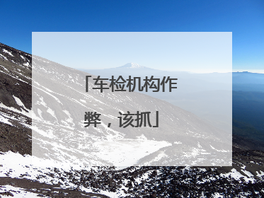车检机构作弊，该抓