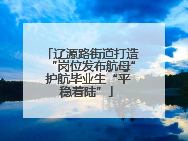 辽源路街道打造“岗位发布航母” 护航毕业生“平稳着陆”