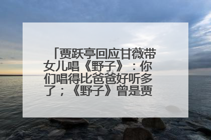 贾跃亭回应甘薇带女儿唱《野子》：你们唱得比爸爸好听多了；《野子》曾是贾跃亭“代表作”