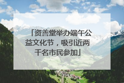 资善堂举办端午公益文化节，吸引近两千名市民参加