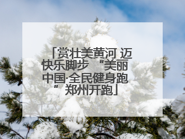 赏壮美黄河 迈快乐脚步 “美丽中国·全民健身跑”郑州开跑