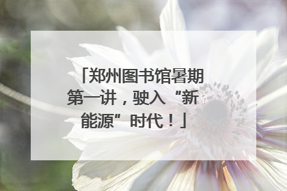 郑州图书馆暑期第一讲，驶入“新能源”时代！