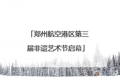 郑州航空港区第三届非遗艺术节启幕