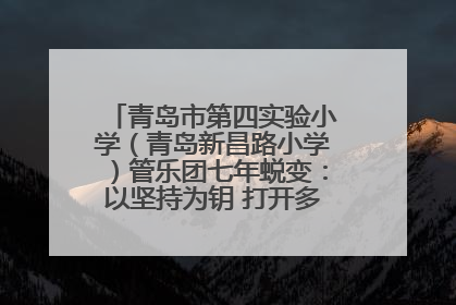 青岛市第四实验小学（青岛新昌路小学）管乐团七年蜕变：以坚持为钥 打开多元成长之门