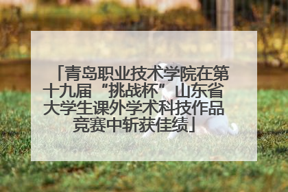 青岛职业技术学院在第十九届“挑战杯”山东省大学生课外学术科技作品竞赛中斩获佳绩