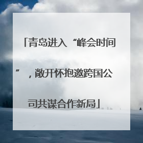 青岛进入“峰会时间”，敞开怀抱邀跨国公司共谋合作新局