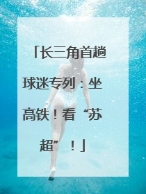 长三角首趟球迷专列：坐高铁！看“苏超”！