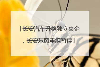 长安汽车升格独立央企，长安东风重组暂停