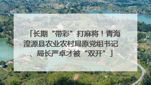 长期“带彩”打麻将！青海湟源县农业农村局原党组书记、局长严卓才被“双开”