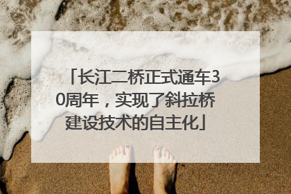 长江二桥正式通车30周年，实现了斜拉桥建设技术的自主化