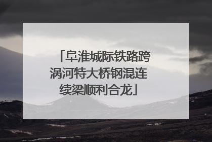 阜淮城际铁路跨涡河特大桥钢混连续梁顺利合龙