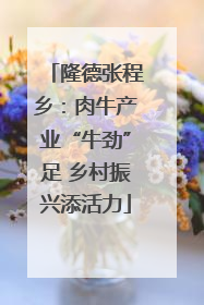 隆德张程乡：肉牛产业“牛劲”足 乡村振兴添活力
