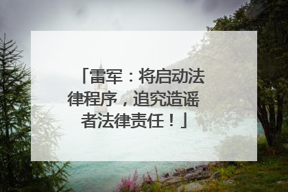 雷军：将启动法律程序，追究造谣者法律责任！