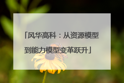 风华高科：从资源模型到能力模型变革跃升