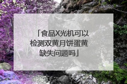 食品X光机可以检测双黄月饼蛋黄缺失问题吗