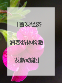 首发经济 消费新体验激发新动能