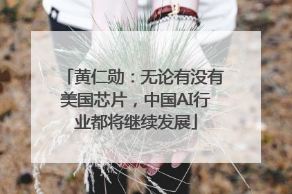 黄仁勋：无论有没有美国芯片，中国AI行业都将继续发展