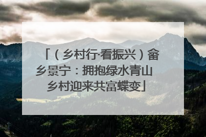 （乡村行·看振兴）畲乡景宁：拥抱绿水青山 乡村迎来共富蝶变