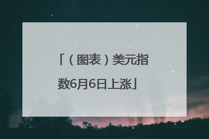 （图表）美元指数6月6日上涨