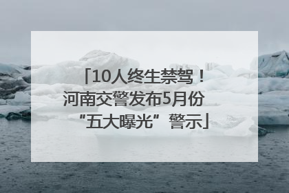 10人终生禁驾！河南交警发布5月份“五大曝光”警示