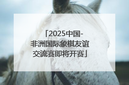 2025中国-非洲国际象棋友谊交流赛即将开赛