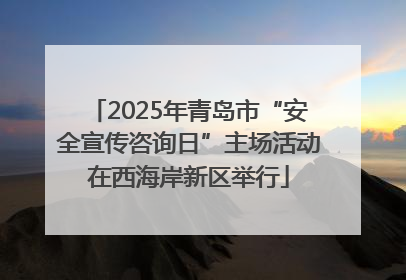 2025年青岛市“安全宣传咨询日”主场活动在西海岸新区举行
