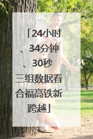 24小时、34分钟、30秒 三组数据看合福高铁新跨越