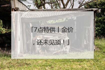 7点特供丨金价，还未见顶！