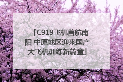 C919飞机首航南阳 中原地区迎来国产大飞机训练新篇章